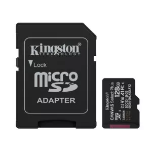 Kingston microSDXC 128 GB Canvas Select Plus con adaptador SD Clase 10 UHS-I U1