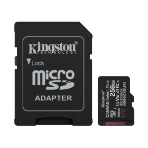 Kingston microSDXC 256 GB Canvas Select Plus con adaptador SD Clase 10 UHS-I U1