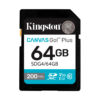 Kingston SDXC 64Gb Canvas Go Plus 200 Mb/s C10 UHS-I U3 - Tarjeta Memoria