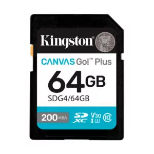 Kingston SDXC 64Gb Canvas Go Plus 200 Mb/s C10 UHS-I U3 - Tarjeta Memoria