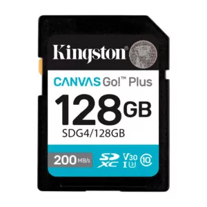 Kingston SDXC 128Gb Canvas Go Plus 200 Mb/s C10 UHS-I U3 - Tarjeta Memoria