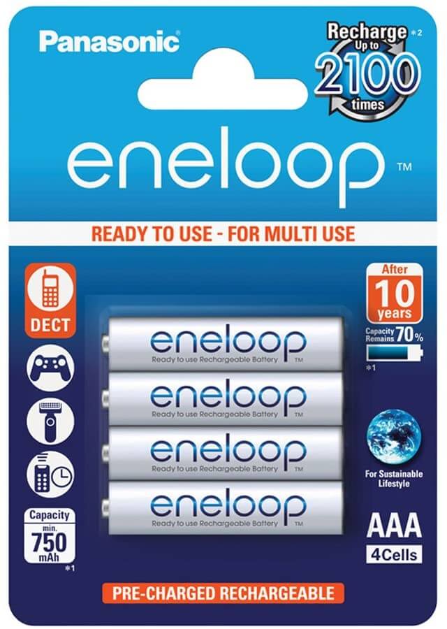 Pila AA Panasonic Eneloop Recargable R6 Ni-MH 1900mAh 1,2V Pack 4u Pila AA Panasonic Eneloop Recargable R6 Ni-MH 1900mAh 1,2V Pack 4u