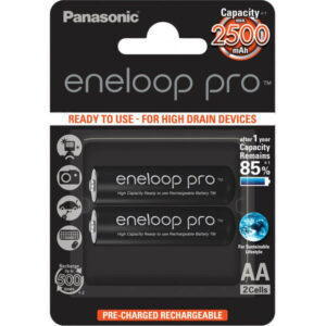 Pila AA Panasonic Eneloop Pro Recargable R6 Ni-MH 2500mAh 1,2V Pack 2u
