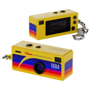 Swiss+Go mini cámara compacta digital amarilla tipo llavero