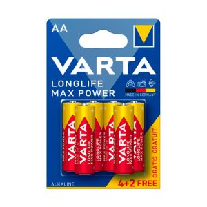 Varta Pila Alcalina Longlife MAX Power LR6 AA Pack 4+2 u.